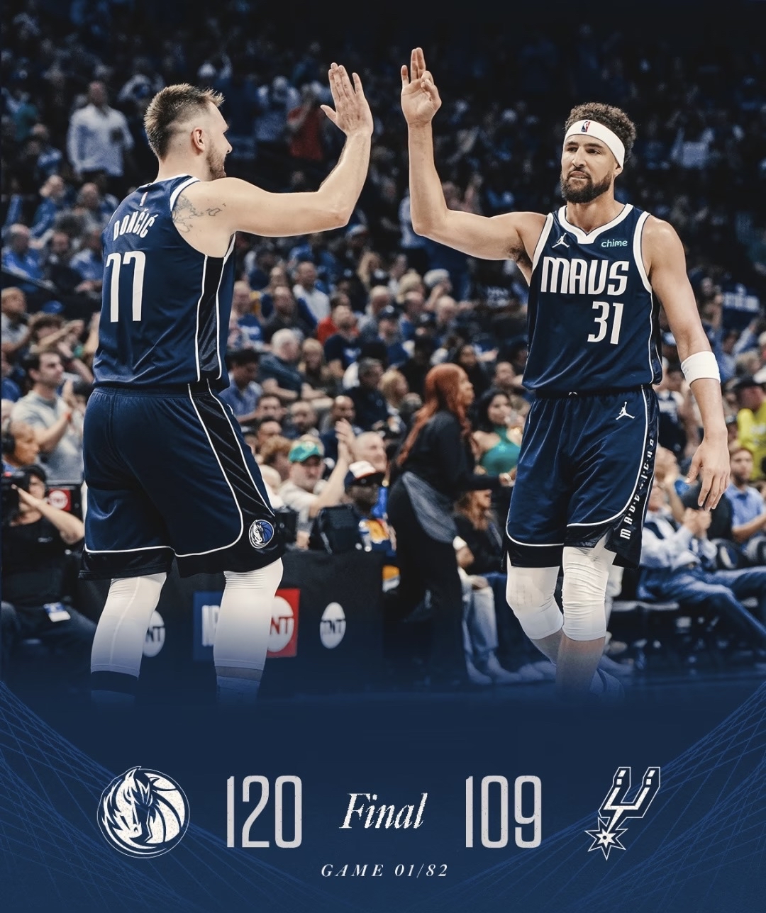 -骑士力克猛龙，克莱带队取胜